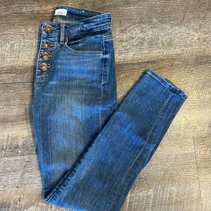 Loft high waist button jeans